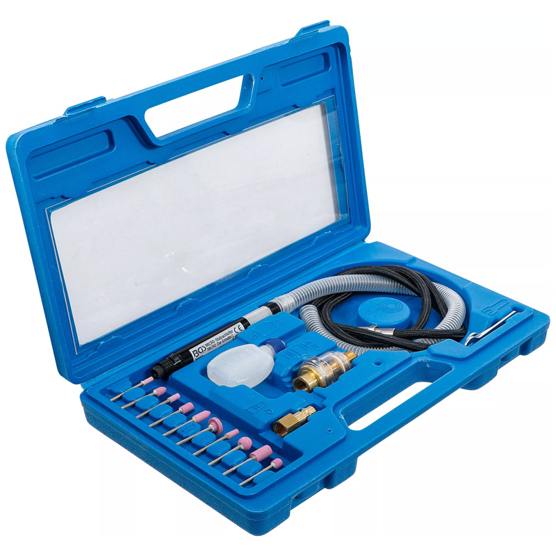Set polizor drept (biax) BGS cu 17 accesorii, 54000 rot/min, 130 mm, prindere (penseta) 3 mm