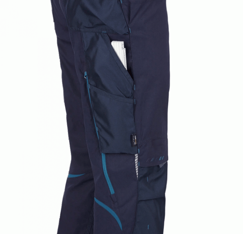 Pantaloni de lucru ergonomici Strauss, e.s.motion 2020, albastru inchis/albastru, marimea 50