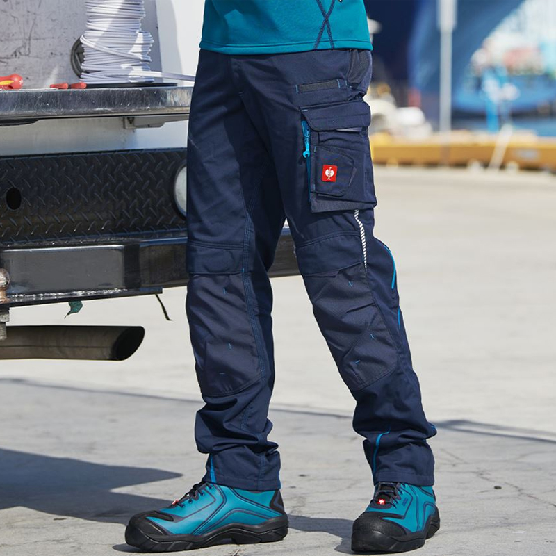 Pantaloni de lucru ergonomici Strauss, e.s.motion 2020, albastru inchis/albastru, marimea 50