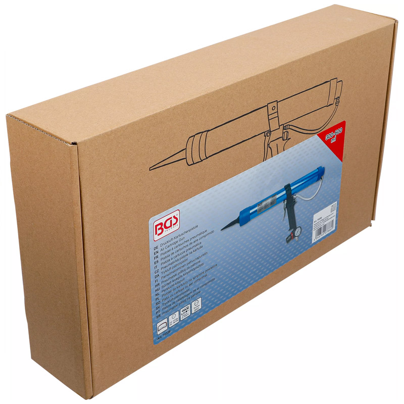 Pistol pneumatic BGS pentru silicon, adezivi si mastic, pentru rezerve tubulare