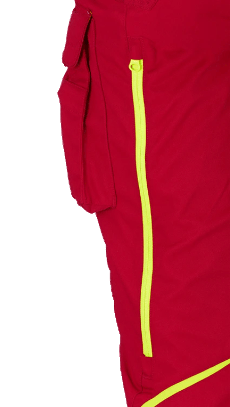 Pantaloni de lucru ergonomici Strauss, e.s.motion 2020, rosu/galben fosforescent, marimea 38