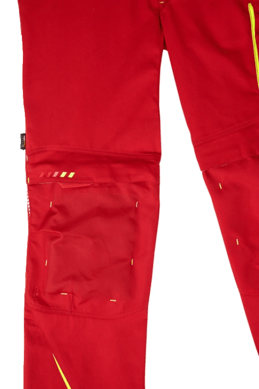 Pantaloni de lucru ergonomici Strauss, e.s.motion 2020, rosu/galben fosforescent, marimea 38
