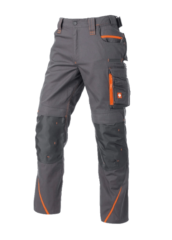 Pantaloni de lucru ergonomici Strauss, e.s.motion 2020, gri antracit/portocaliu fosforescent, marimea 38