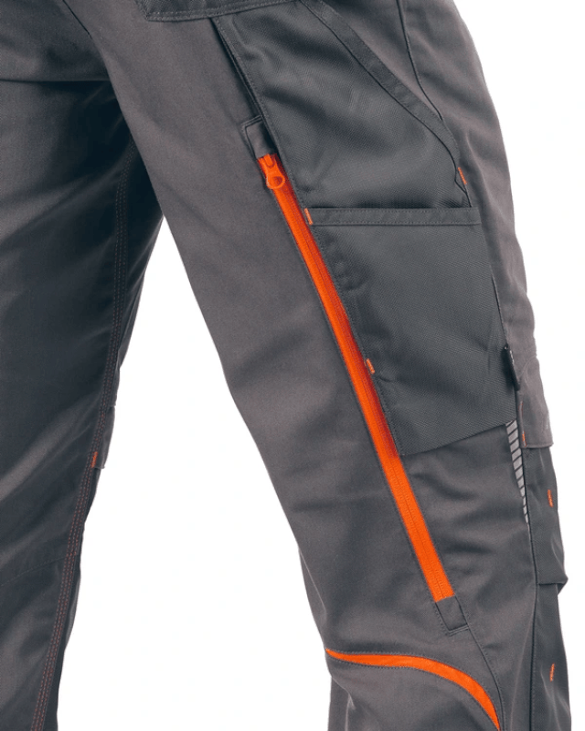Pantaloni de lucru ergonomici Strauss, e.s.motion 2020, gri antracit/portocaliu fosforescent, marimea 38