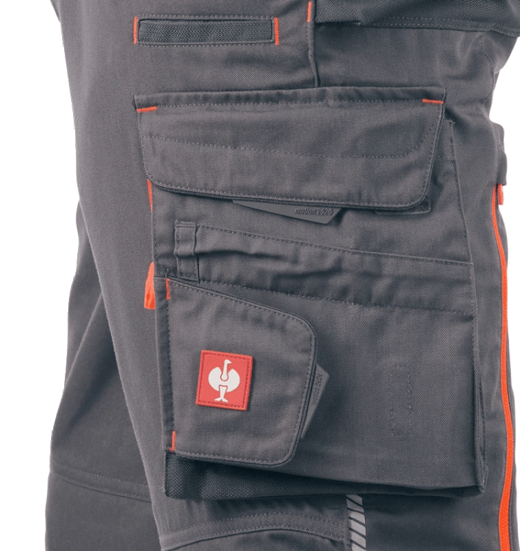 Pantaloni de lucru ergonomici Strauss, e.s.motion 2020, gri antracit/portocaliu fosforescent, marimea 38