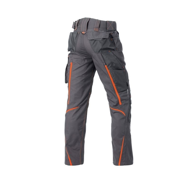 Pantaloni de lucru ergonomici Strauss, e.s.motion 2020, gri antracit/portocaliu fosforescent, marimea 38