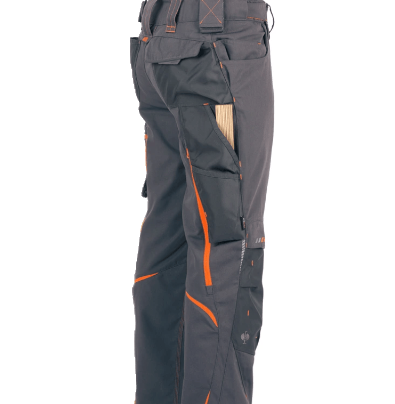 Pantaloni de lucru ergonomici Strauss, e.s.motion 2020, gri antracit/portocaliu fosforescent, marimea 46