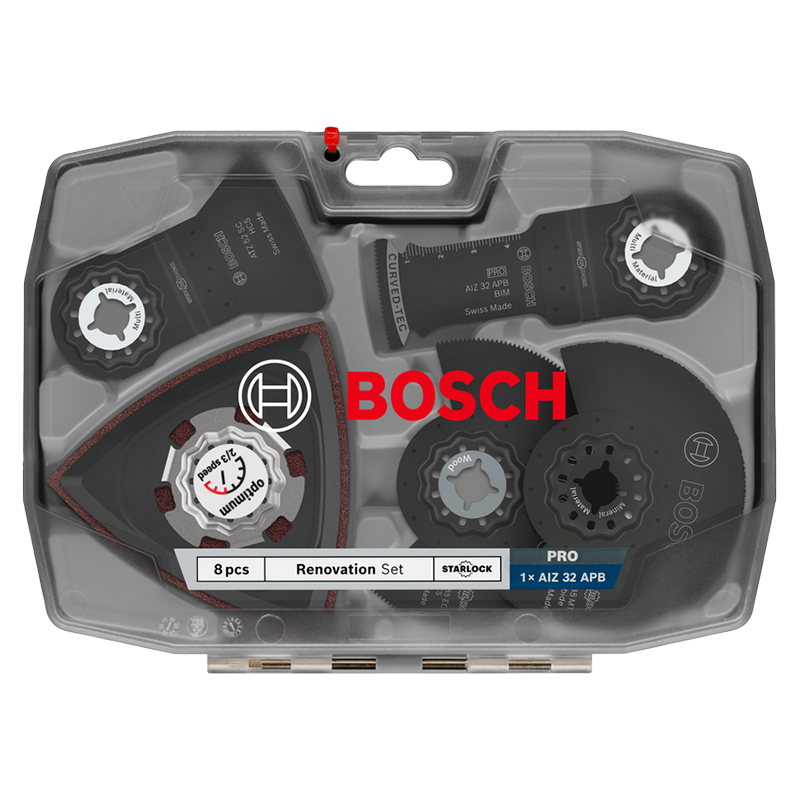 Set 8 accesorii STARLOCK destinate renovarilor, pentru scule multifunctionale, BOSCH