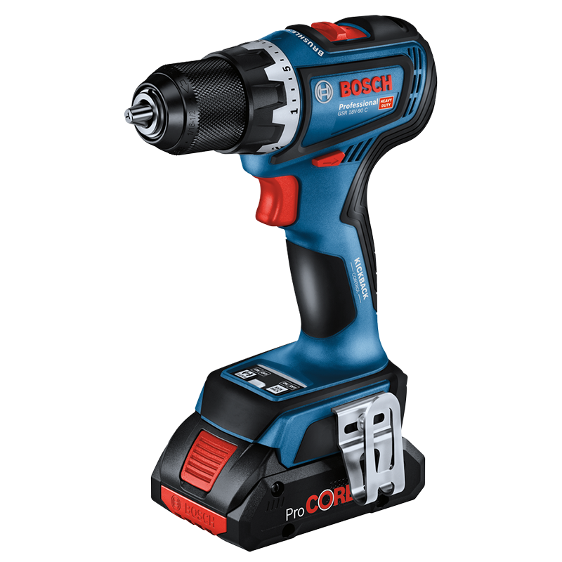 Masina de gaurit/insurubat 18V, 2x2.0Ah, Bosch GSR 18V-90 C