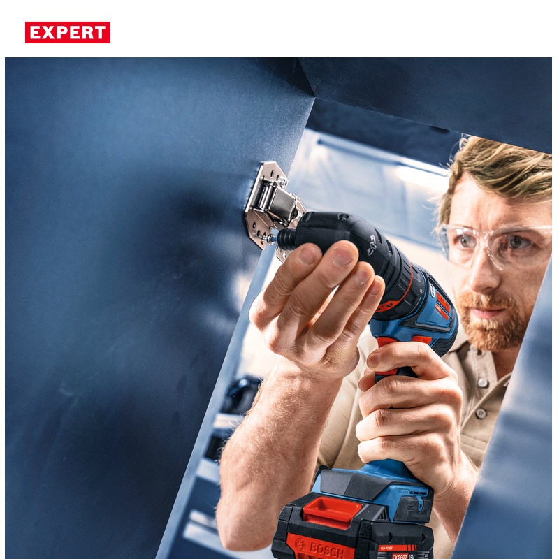 Masina de gaurit si insurubat cu acumulatori 18V 2x 4.0Ah, BOSCH Profesional EXPERT L-BOXX, 65 Nm, tip EXSR 18V-90FC EXPERT 6 in 1 cu sistem GFA 18-H+M (SOLO)