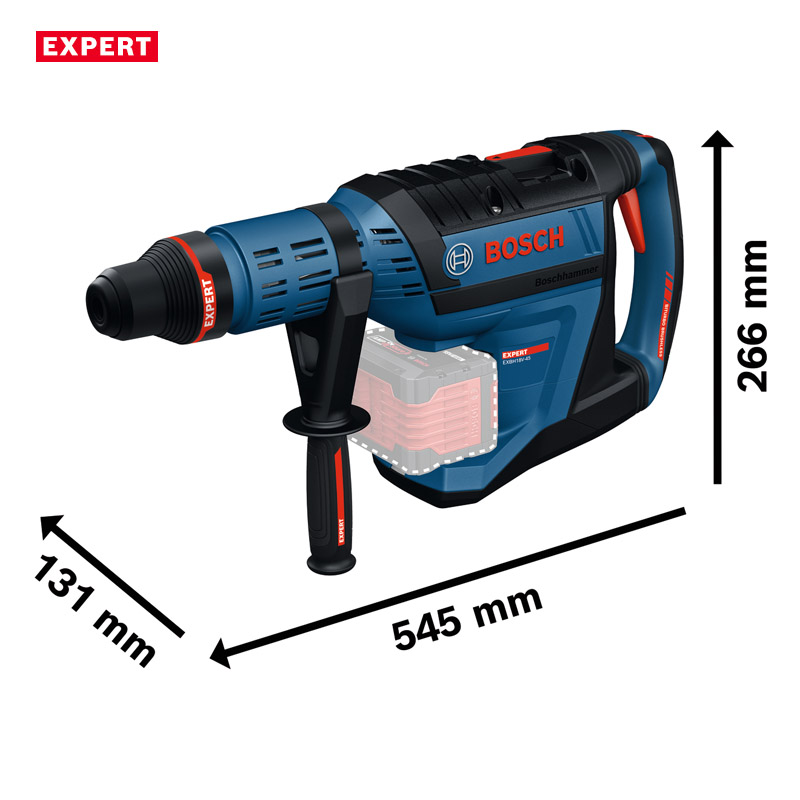 Ciocan rotopercutor SDS-MAX cu acumulatori 18V, 12.5 J, 8.0 kg, BOSCH EXPERT EXBH 18V-32F, XL-Boxx, Solo