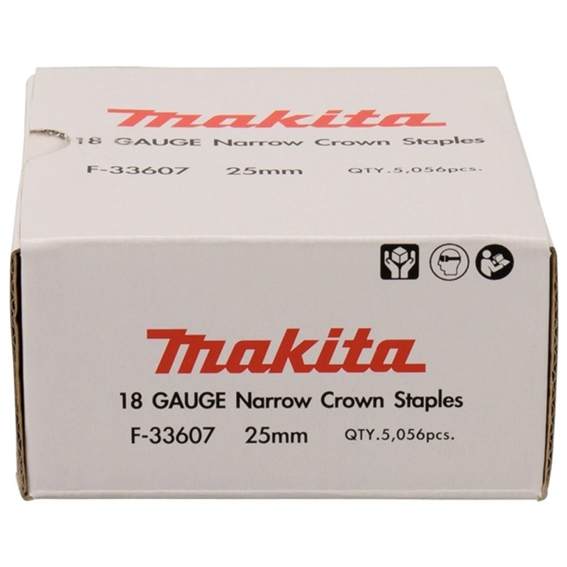 Set capse fara cap galvanizate, MAKITA 18GA, 6.3 x 25 mm, 5000 bucati