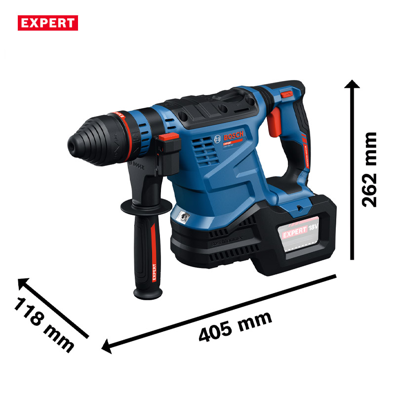 Ciocan rotopercutor SDS-PLUS cu acumulatori 18V, 4.5 J, 4.2 kg, BOSCH BITURBO Profesional EXPERT, tip EXBH 18V-32F EXPERT (SOLO)