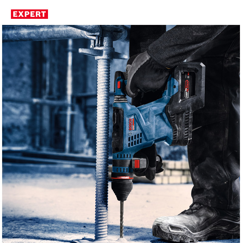 Ciocan rotopercutor SDS-PLUS cu acumulatori 18V 2x 8.0Ah, 4.5 J, 4.2 kg, BOSCH BITURBO Profesional EXPERT, XL-BOXX, tip EXBH 18V-32F EXPERT