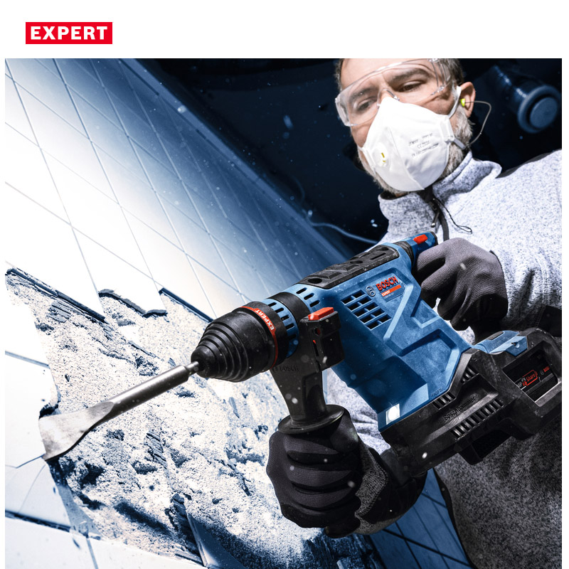 Ciocan rotopercutor SDS-PLUS cu acumulatori 18V 2x 8.0Ah, 4.5 J, 4.2 kg, BOSCH BITURBO Profesional EXPERT, XL-BOXX, tip EXBH 18V-32F EXPERT