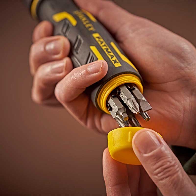 Surubelnita Speed Drive Stanley FATMAX cu clichet si 3 biti (cu doua capete)