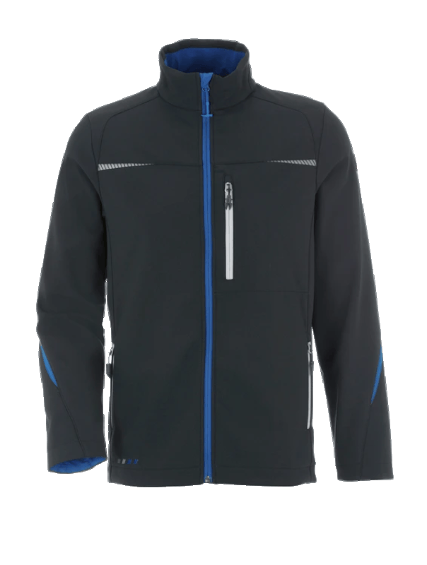 Geacă Softshell de lucru Strauss, e.s. motion 2020, negru-grafit/albastru, marimea L