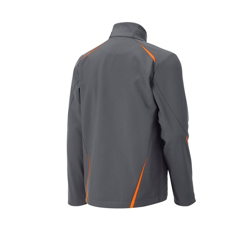 Geacă Softshell de lucru Strauss, e.s. motion 2020, gri antracit/portocaliu fosforescent, marimea S
