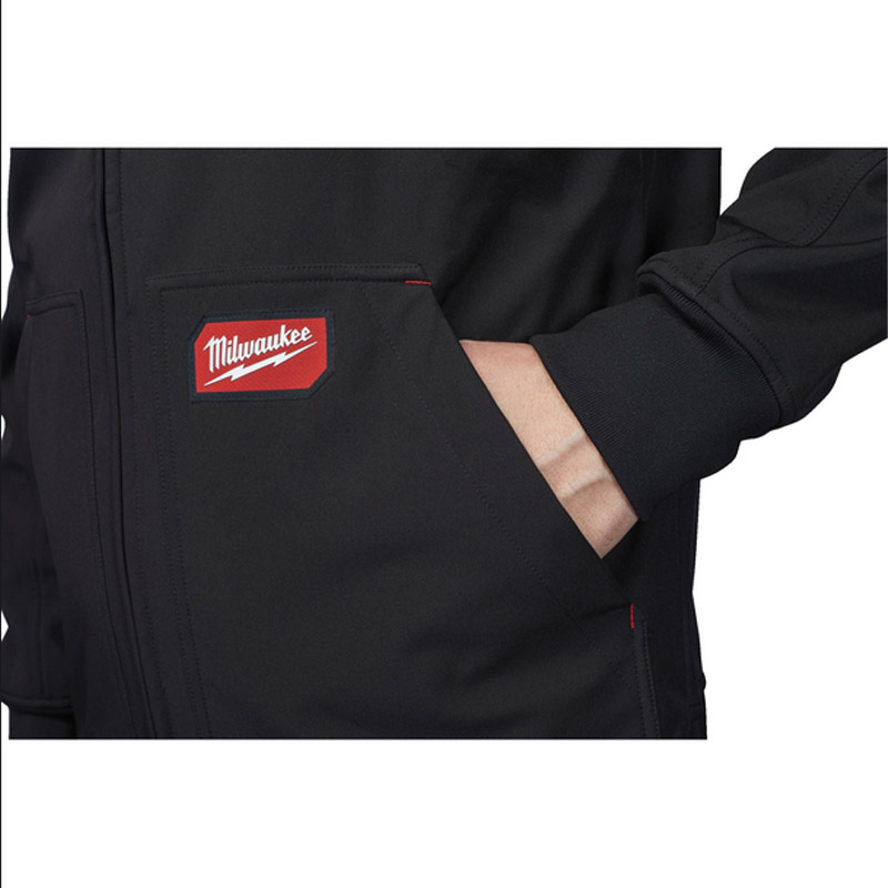 Jacheta Softshell de lucru cu gluga Milwaukee, FREEFLEX, negru, marimea 2XL