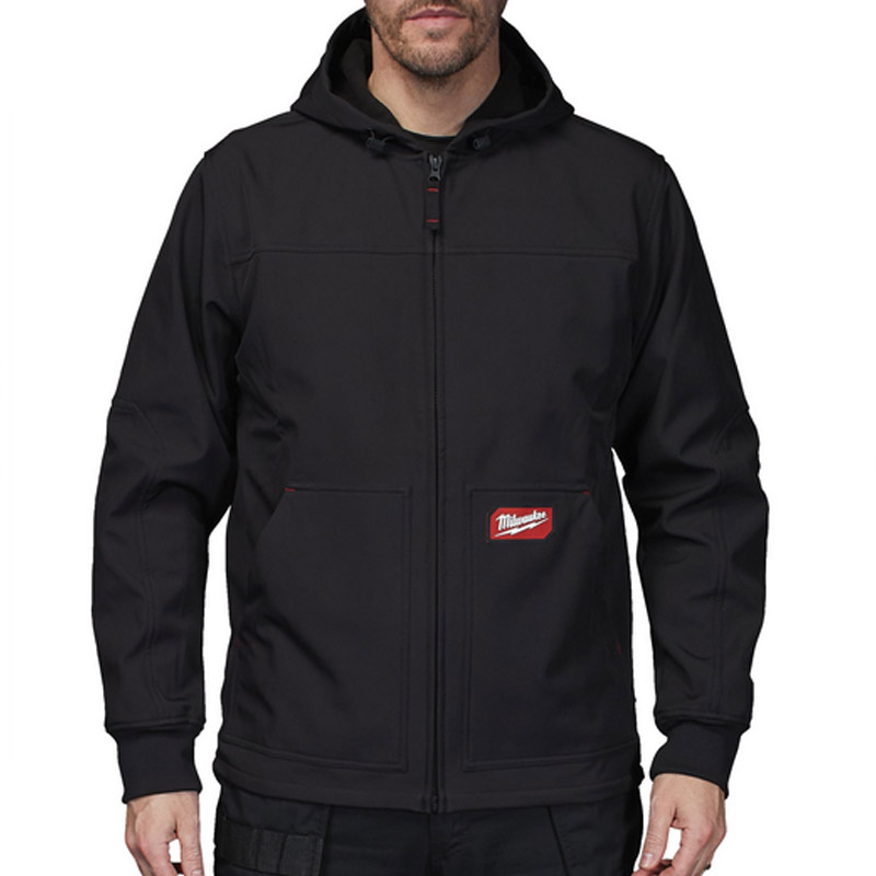 Jacheta Softshell de lucru cu gluga Milwaukee, FREEFLEX, negru, marimea 2XL