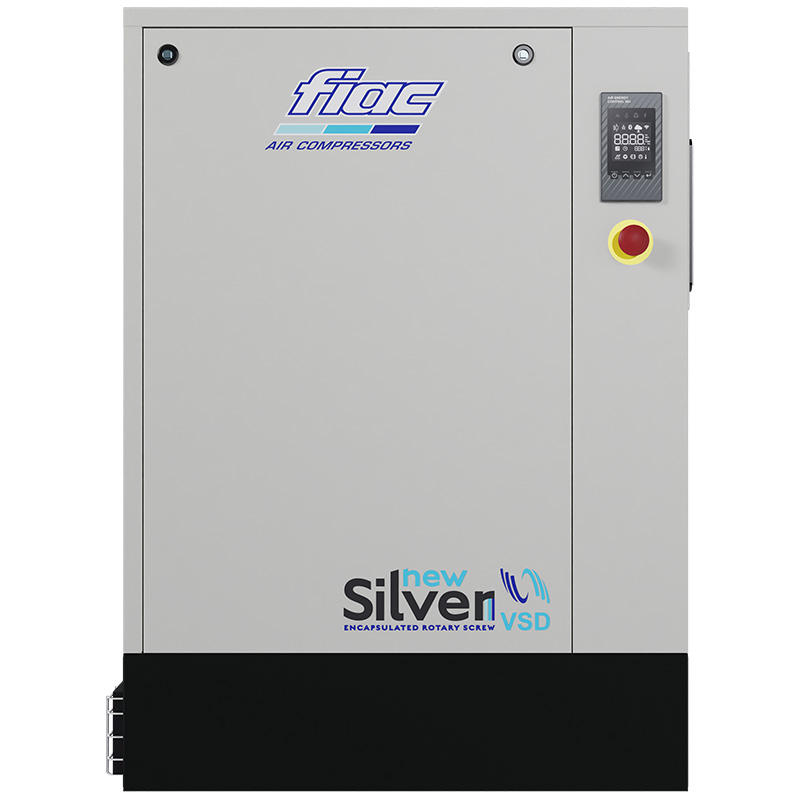 Compresor cu surub FIAC NEW SILVER VSD 20 cu invertor | 10 bar, 468-1677 l/min, 20CP - compresor industrial