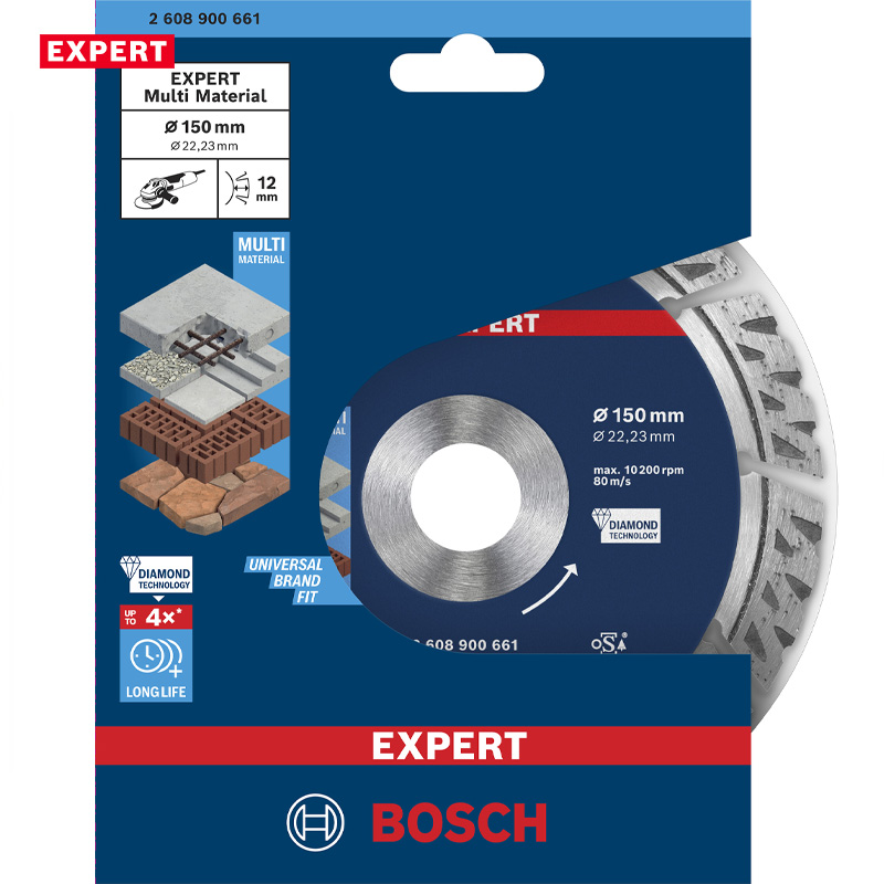 Disc de taiere diamantat EXPERT MultiMaterial 150x 22.23x2.4x12 mm