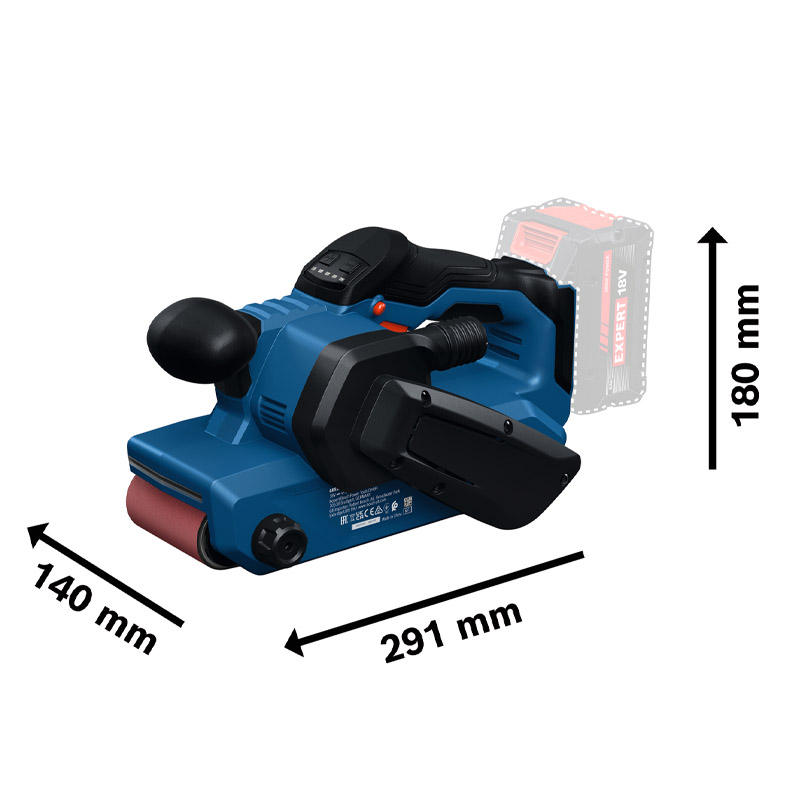 Slefuitor cu banda si acumulatori 18V BOSCH, SOLO, tip GBS18V-75