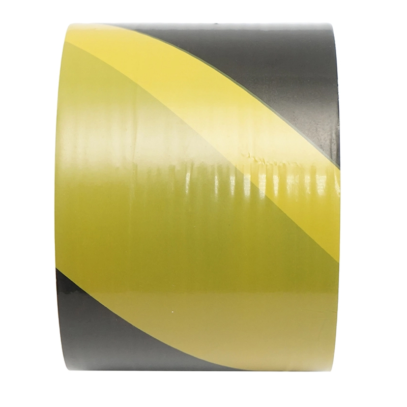 Banda delimitare avertizare negru-galben, neadeziva, 7cm x 200m