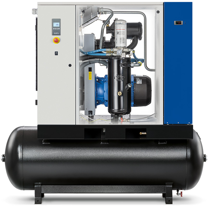 Compresor cu șurub și uscător FIAC NEW SILVER VSD 30/500D cu invertor | 8 bar, 1014-3600 l/min, 30CP - compresor industrial