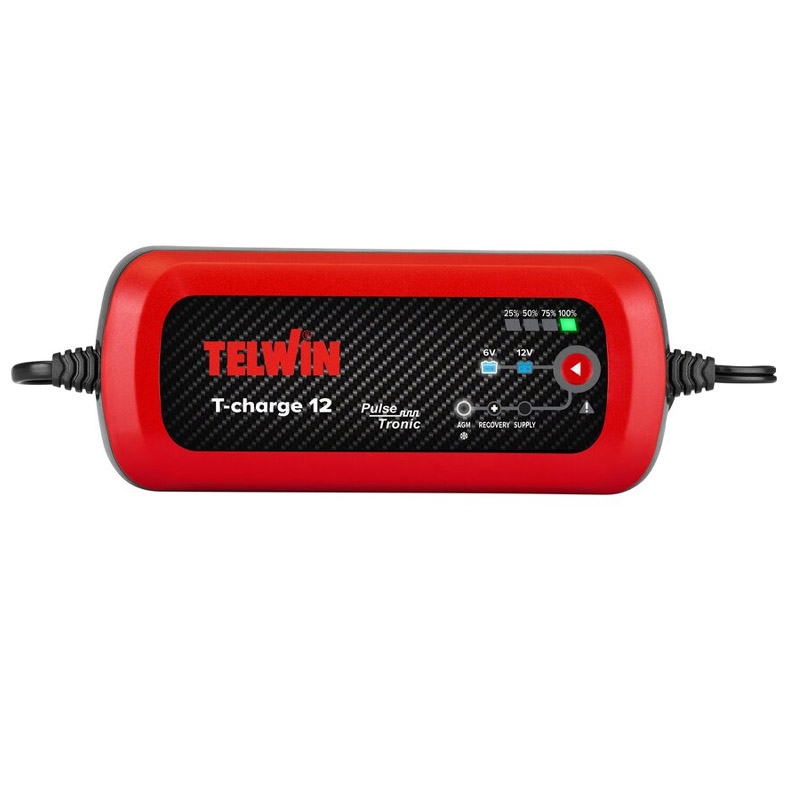 Redresor auto 6-12V Telwin T-CHARGE 12, pentru baterii WET, GEL, AGM, MF, PbCa, EFB, cu functie de mentinere