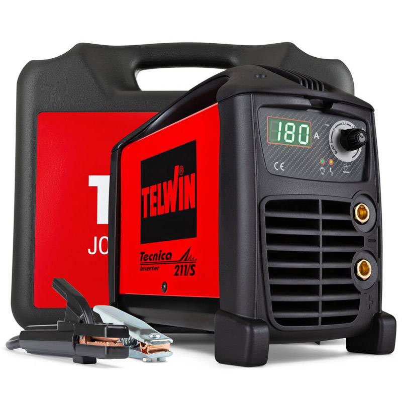 Invertor de sudura TELWIN TECNICA 211/S, 180A, cu afisaj LCD, pentru sudura MMA si TIG DC-Lift