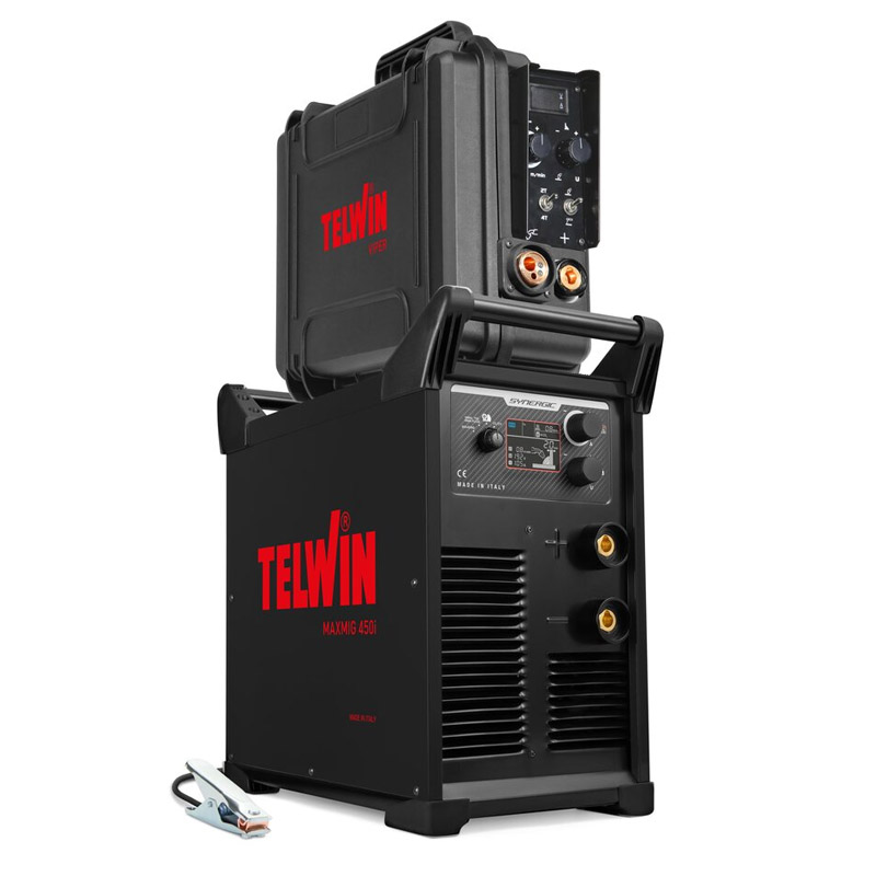 Aparat de sudura multiproces MIG/MAG MAXMIG 450i 230V/400V BASE, 400A, cu alimentator extern de sarma cu 4 role, Telwin