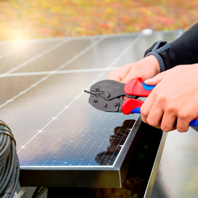 Cleste de sertizare panouri solare KNIPEX PreciForce pentru conectori MC4®/MC4® Evo 2, 4.0 / 6.0 mm²