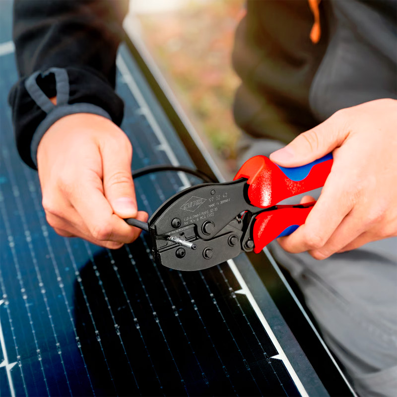 Cleste de sertizare panouri solare KNIPEX PreciForce pentru conectori MC4®/MC4® Evo 2, 4.0 / 6.0 mm²