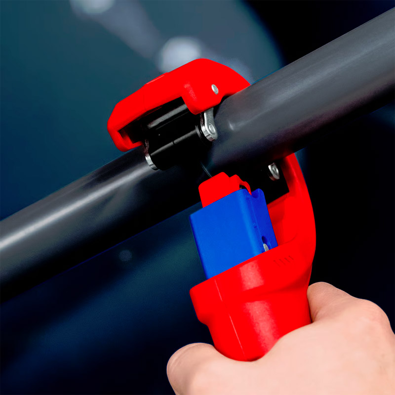 Dispozitiv pentru taiat tevi din plastic KNIPEX DPT50, diametru max.de taiere Ø50 mm, taiere dintr-un pas