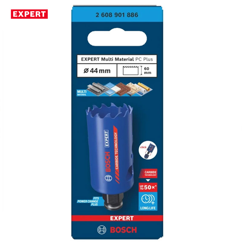 Carota profesionala BOSCH EXPERT Multi Material Power Change Plus, 44 x 60 mm