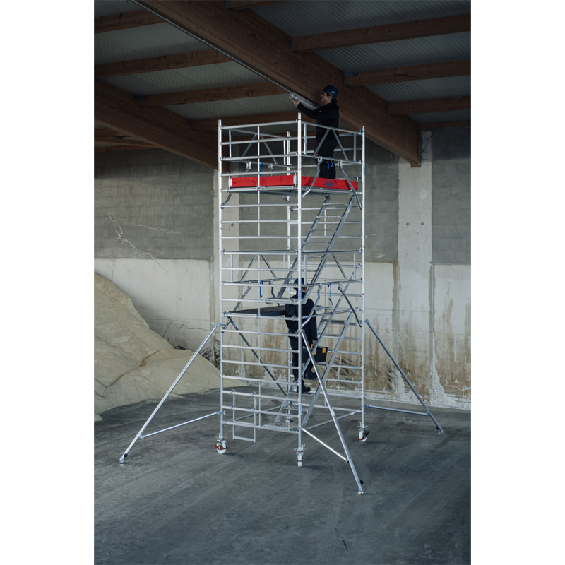 Schela mobila Krause, Stabilo S5500 cu scara interioara 1,5 x 2m, aluminiu, inaltime lucru 10.3m, inaltime max. platforma 8.3m