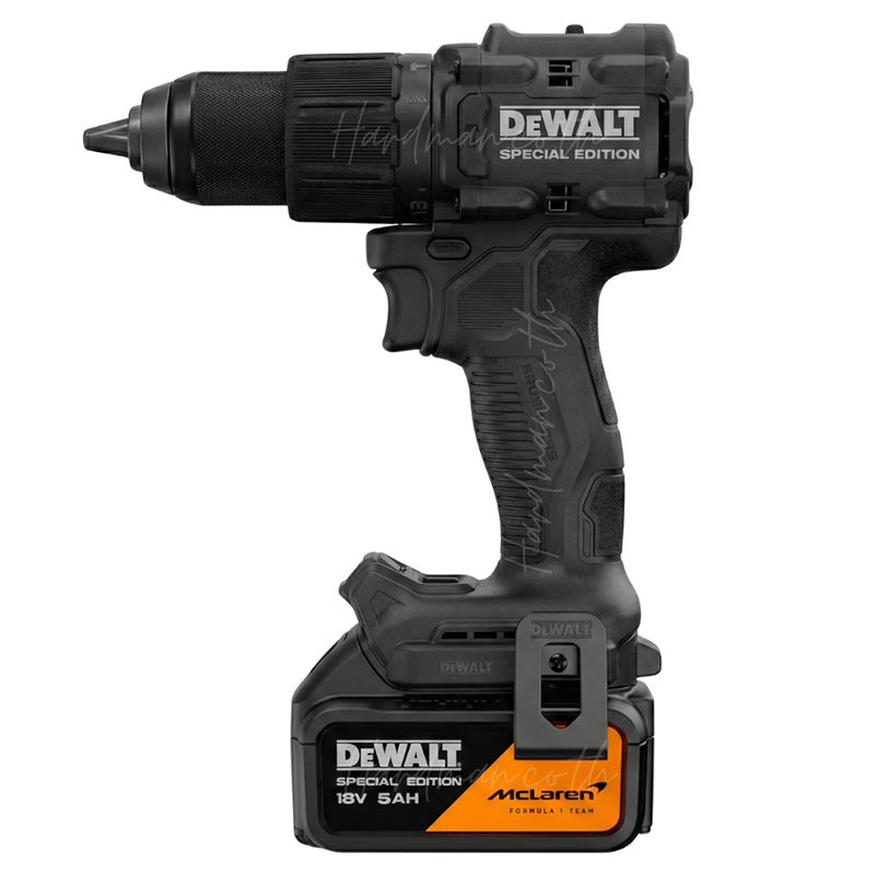 Masina de gaurit/insurubat cu percutie, 18V, 2 x 5.0Ah Li-Ion, 90 Nm, Dewalt McLaren F1 Team tip DCD86MP2T-QW