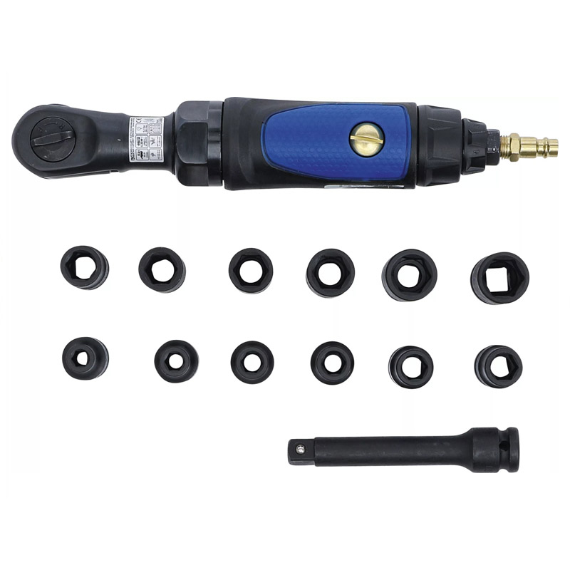 Set 14 piese cheie cu clichet pneumatica BGS 70192 si accesorii, max. 102 Nm, 1/2