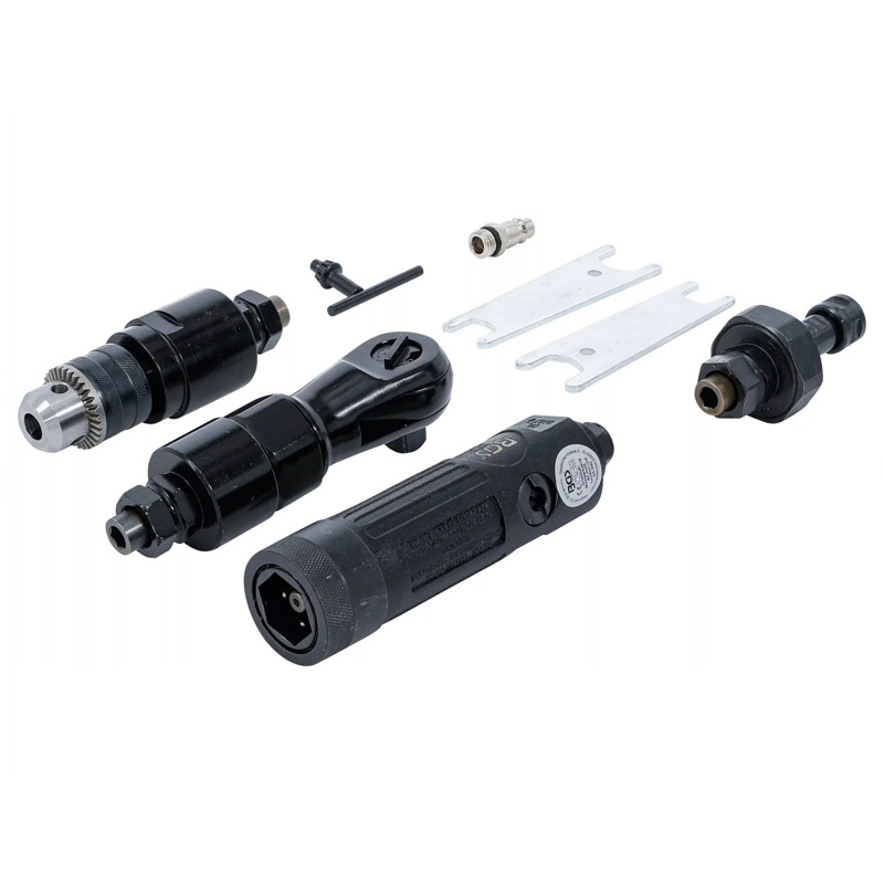 Sistem multifunctional 3 in 1 cu clichet, pneumatic, cu 3 capete interschimbabile BGS 3262, max. 81 Nm, 1/2