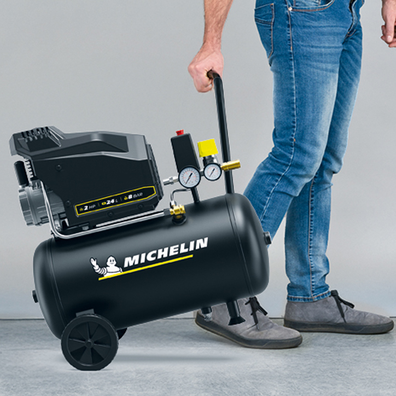 Compresor cu piston, Michelin MX POP AIR 24-2 L, 195 l/min, 2CP, rezervor 24l