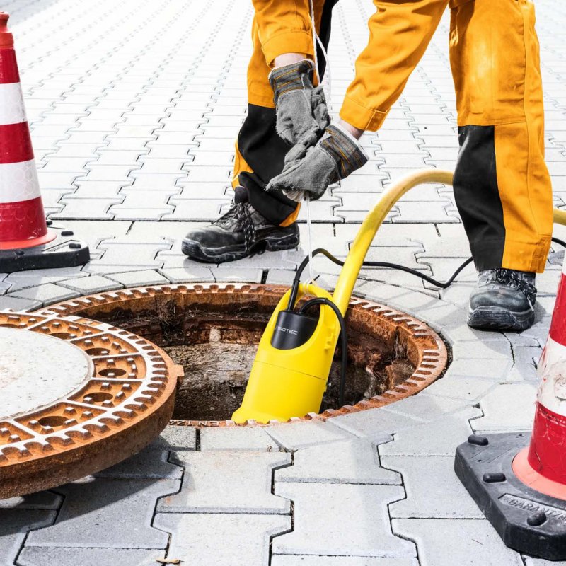 Pompa submersibila de drenaj pentru apa murdara 750W, 12500 L/h, TROTEC TWP 7536 E