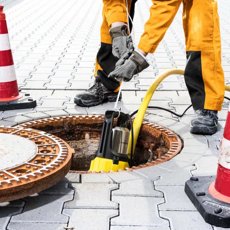 Pompa submersibila de drenaj pentru apa murdara 900W, 15000 L/h, TROTEC TWP 9000 ES