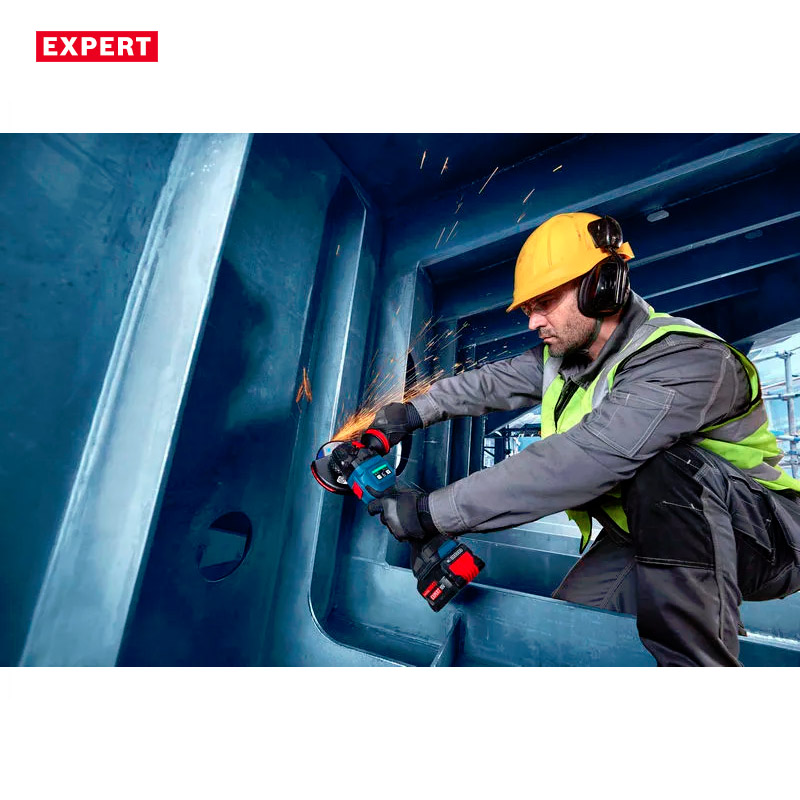 Polizor unghiular cu acumulatori 18V Li-Ion 2x 8.0Ah,  BOSCH BITURBO Profesional EXPERT L-BOXX, 125 mm, tip EXWS 18V-15PS EXPERT