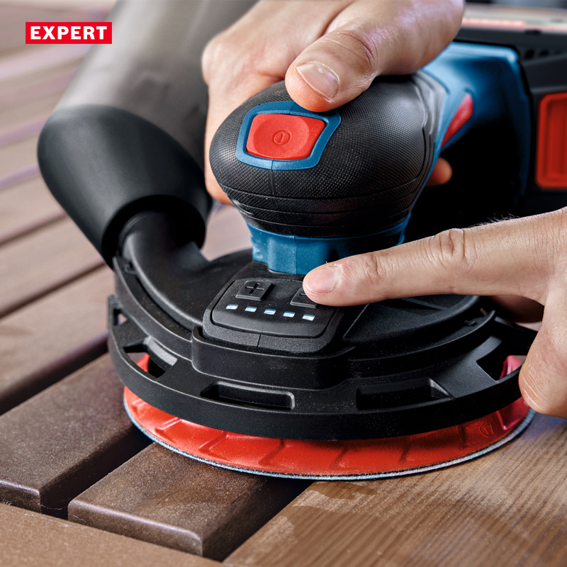 Slefuitor cu excentric si acumulatori 18V Li-Ion BOSCH EXPERT, 150 mm, cutie carton, tip EXEX 18V-150-5 EXPERT SOLO