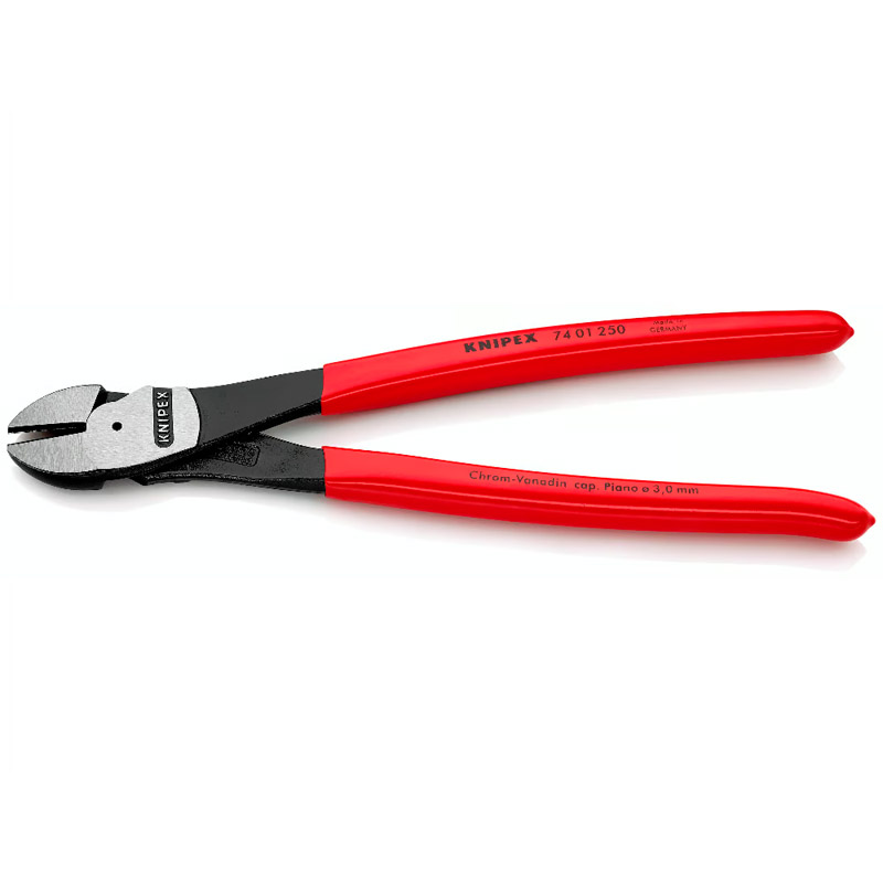 Cleste de forta KNIPEX cu taietura laterala si parghie mare, 250 mm, in blister