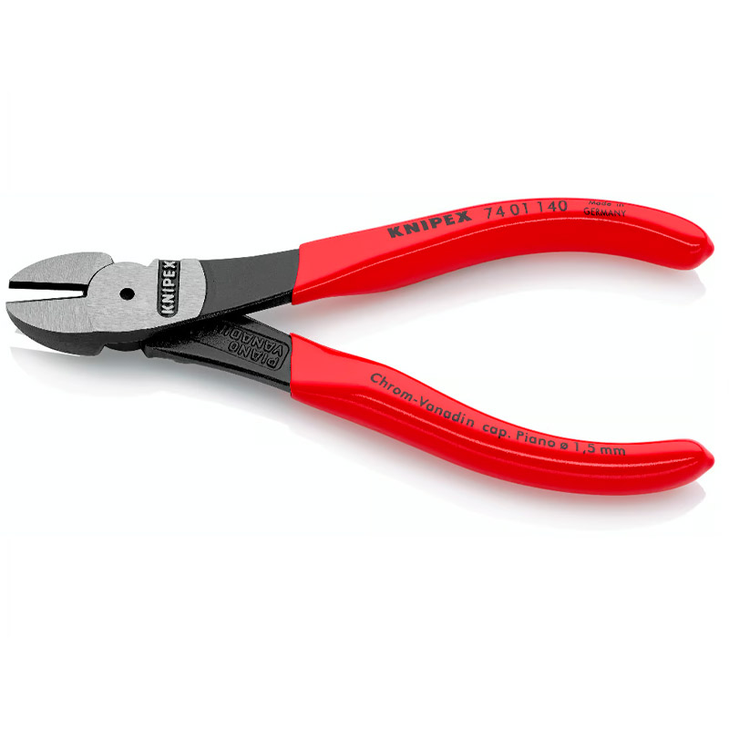 Cleste de forta KNIPEX cu taietura laterala si parghie mare, 140 mm