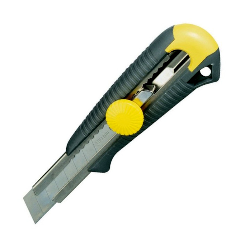Cutit (cutter) Stanley cu sina metalica Dynagrip MP18 cu lama lunga, latime lama 18 mm