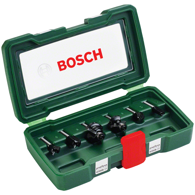 Set 6 freze HM de profilare TC, tija 6 mm, BOSCH