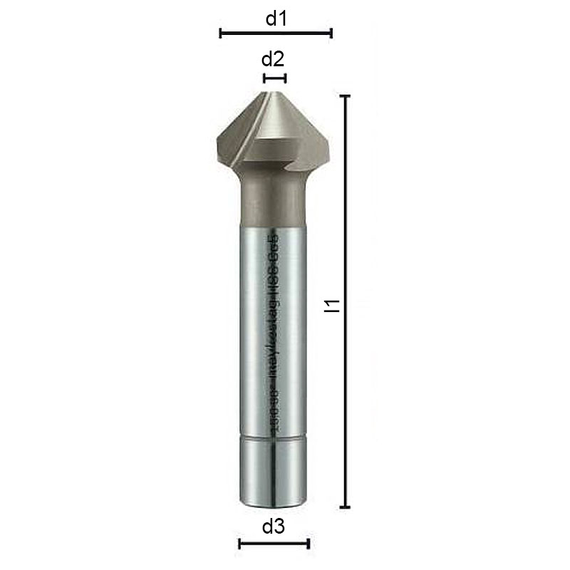 Tesitor (zencuitor) pentru metale, HSS-Co, 20.5mm, 90 grade